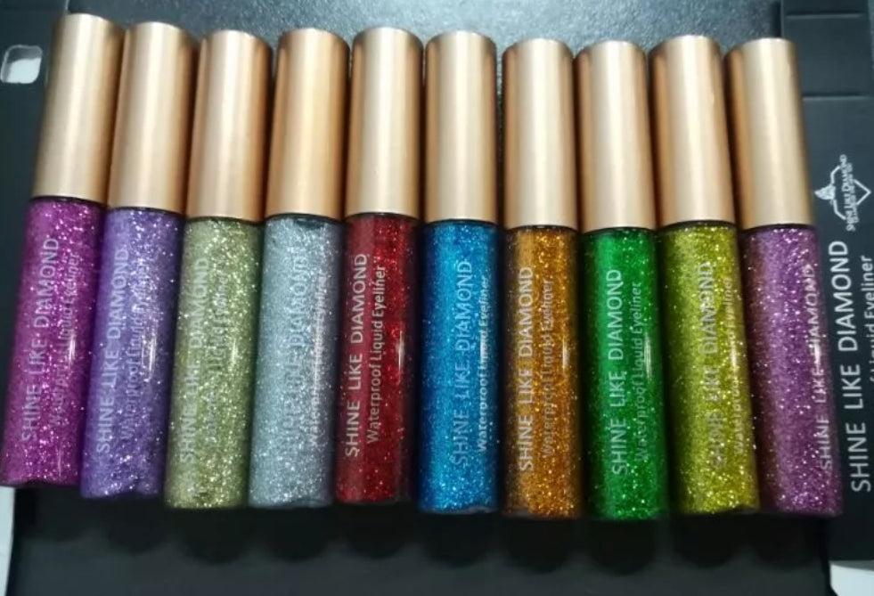 10-PIECE SPARKLING COLORED LIQUID