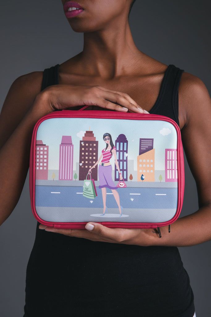 COMPACT THEMED COSMETICS BAG (PINK DIVA BAGS)