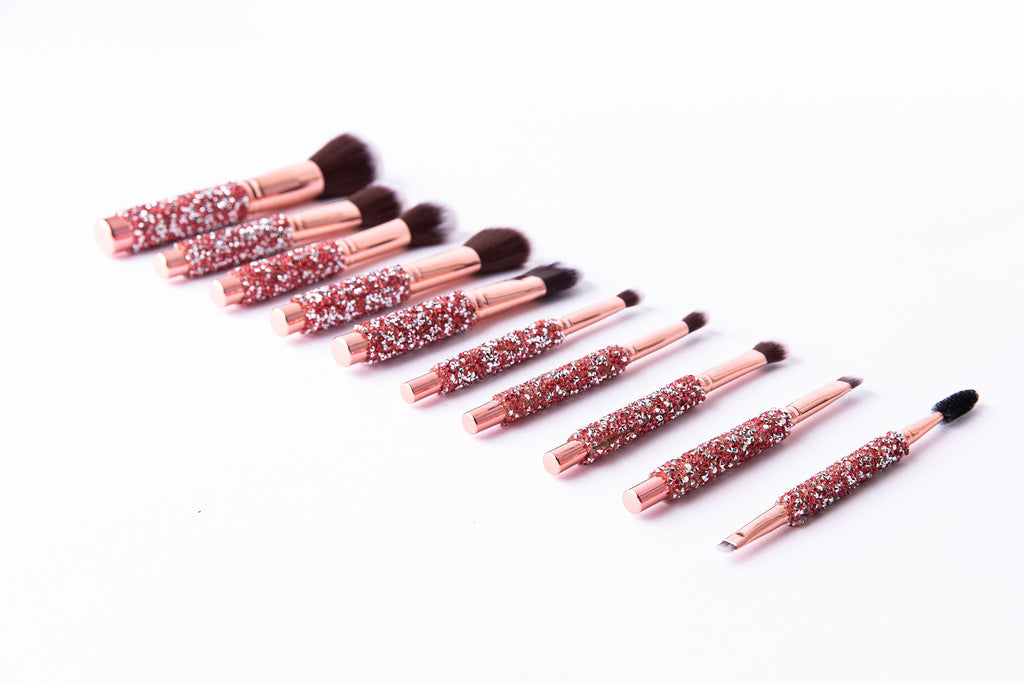 LUXURIOUS 10 PCS DIAMOND BRUSH SET